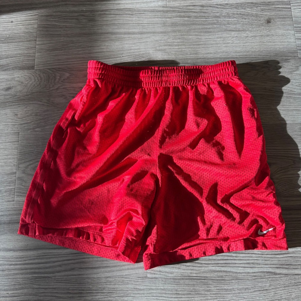 Nike Dri-FIT Mesh Basketball Shorts Red Boys XL Fits Mens Small